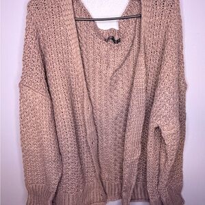 Luxveer Chunky Knit Oversized Cardigan in Purple Size XL